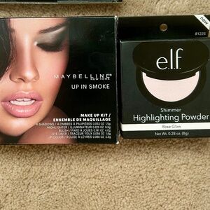 NWT Cool Toned Maybelline Smokey Eye Makeup Bundle with ELF Highlighter
